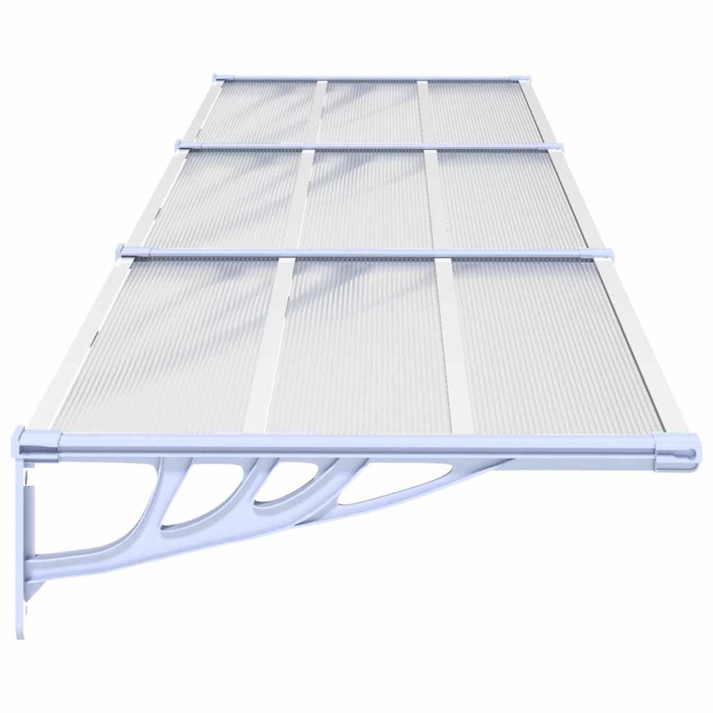 Door Canopy Gray and Transparent 141.1x35.4 Polycarbonate