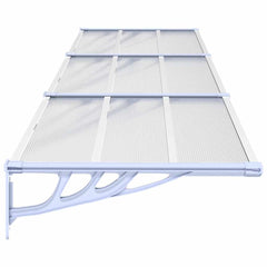 Door Canopy Gray and Transparent 141.1x35.4 Polycarbonate