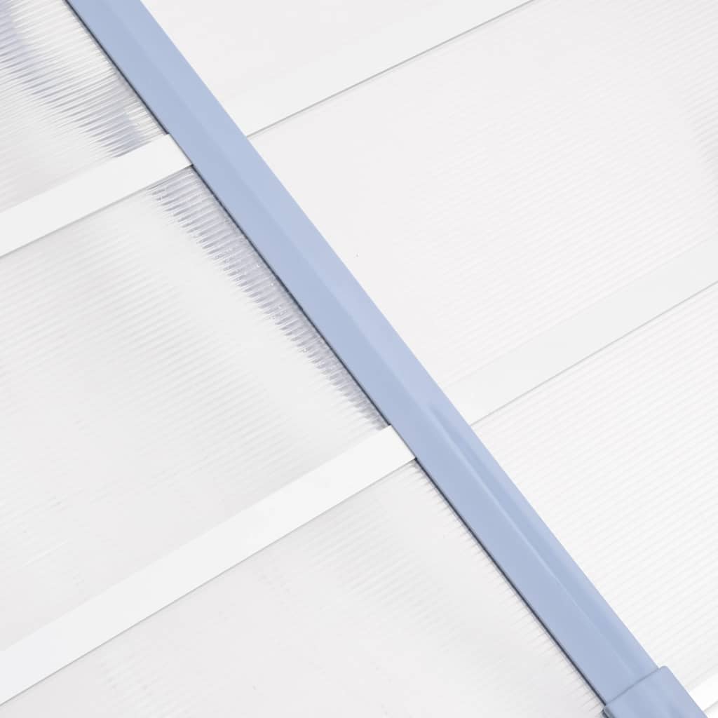 Door Canopy Gray and Transparent 141.1x35.4 Polycarbonate