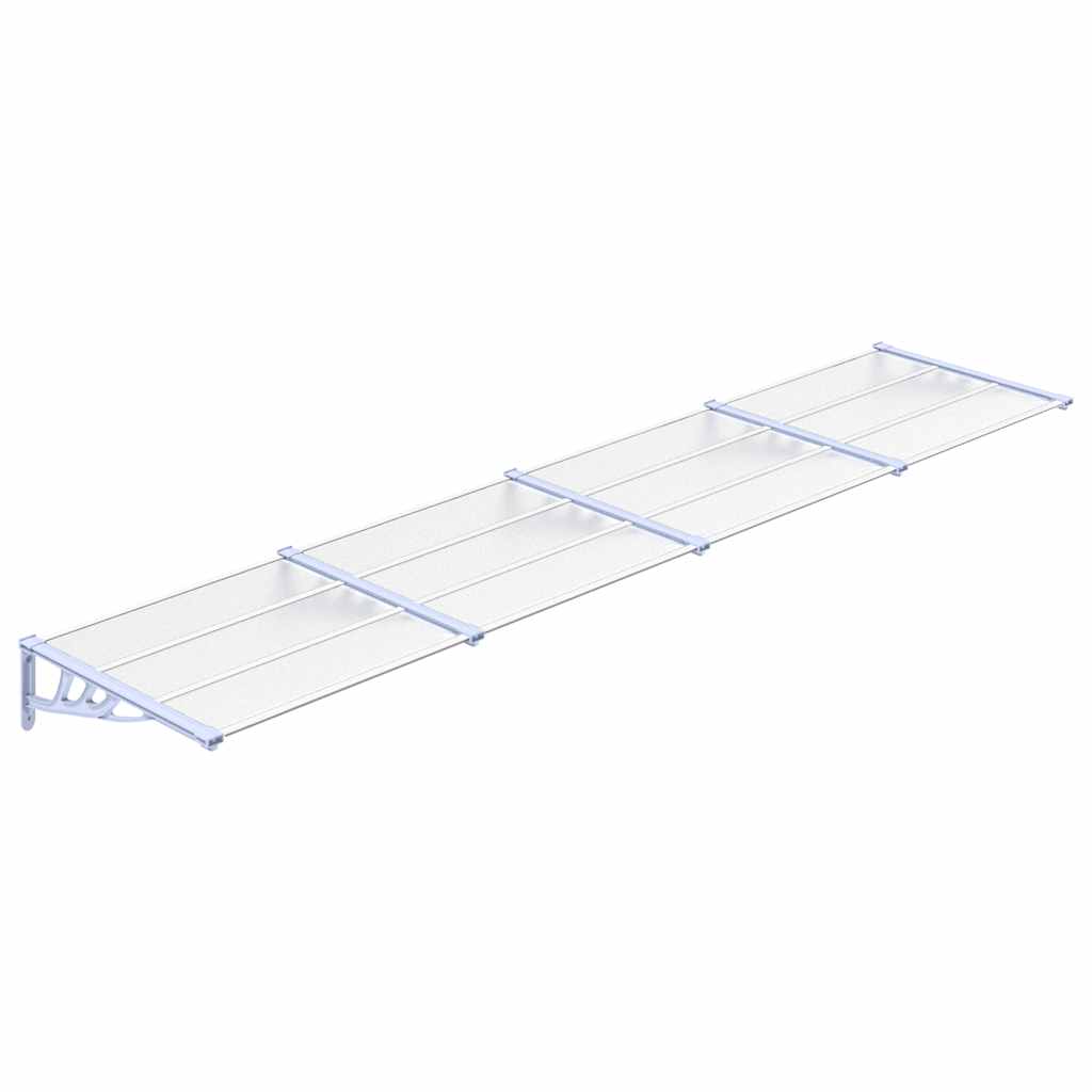 Door Canopy Gray and Transparent 155.9x35.4 Polycarbonate