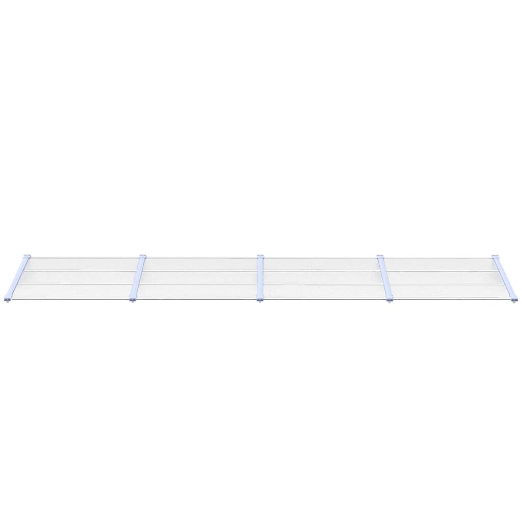 Door Canopy Gray and Transparent 155.9x35.4 Polycarbonate