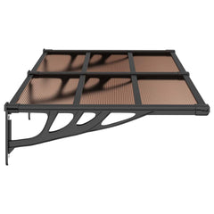 Door Canopy Black 60x35.4 Polycarbonate