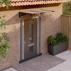 Door Canopy Black 60x35.4 Polycarbonate