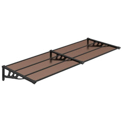 Door Canopy Black 94.1x35.4 Polycarbonate