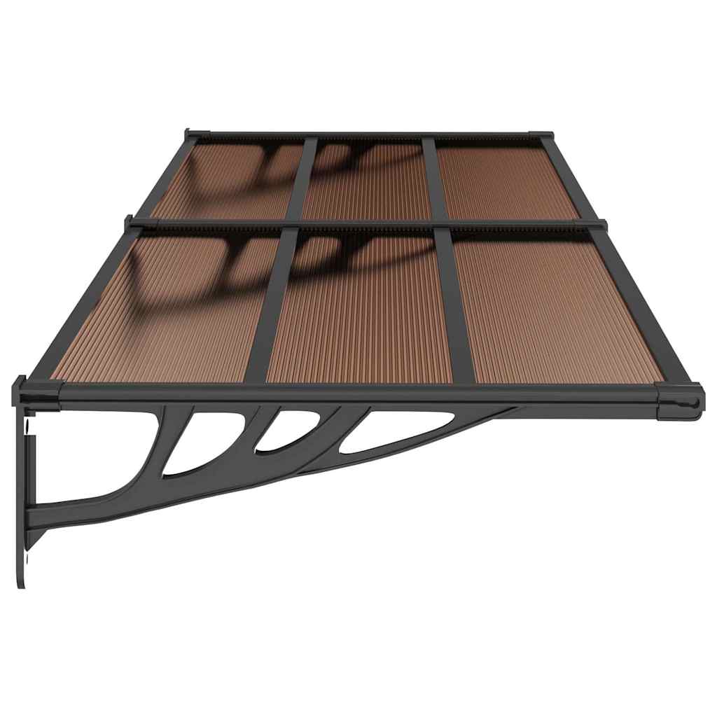 Door Canopy Black 94.1x35.4 Polycarbonate