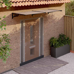 Door Canopy Black 94.1x35.4 Polycarbonate
