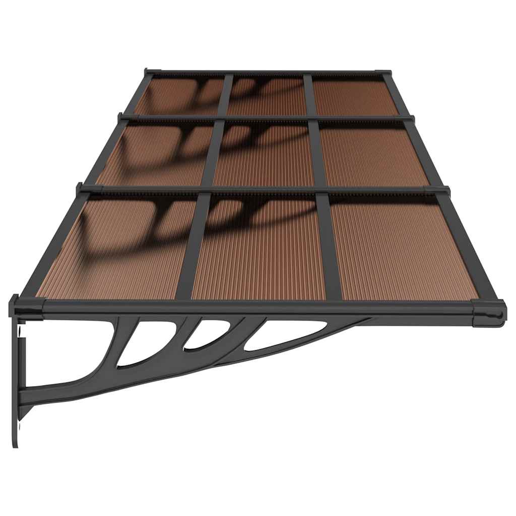 Door Canopy Black 117.1x35.4 Polycarbonate