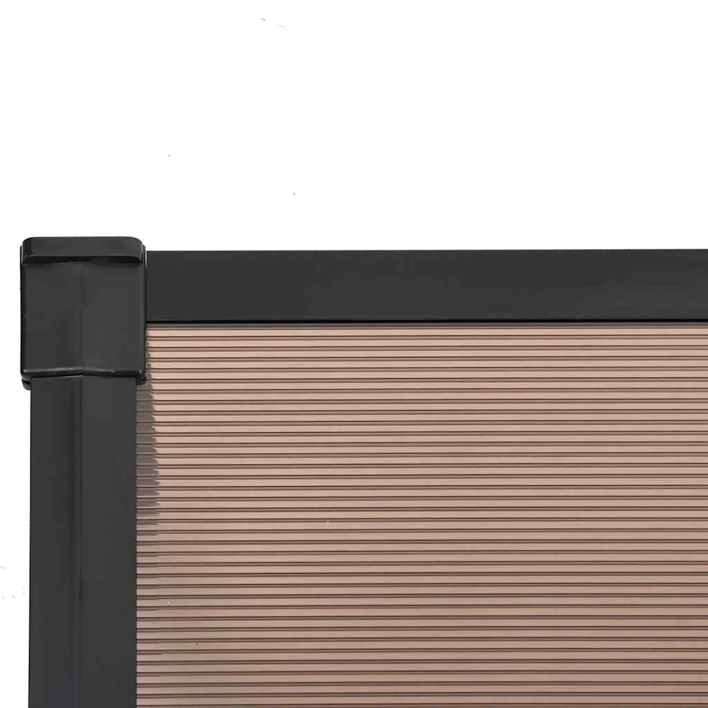 Door Canopy Black 117.1x35.4 Polycarbonate