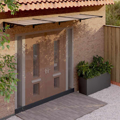 Door Canopy Black 117.1x35.4 Polycarbonate