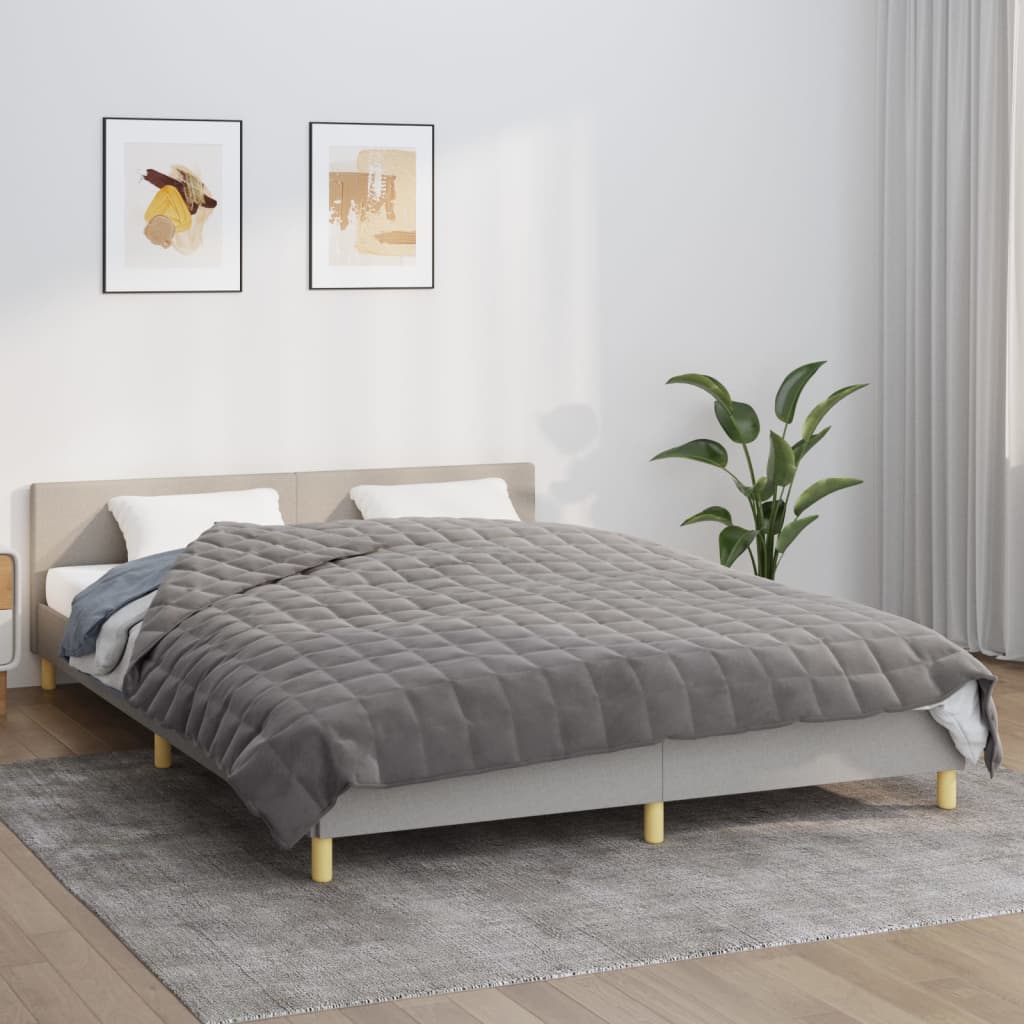 Weighted Blanket Gray Brushed polyester microfiber King
