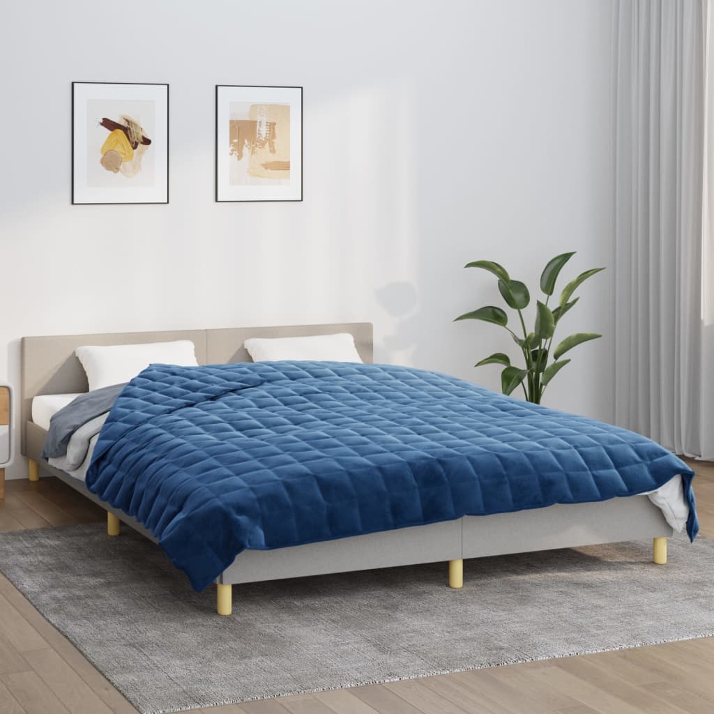 Weighted Blanket Blue 86.6x94.5 33.1 lb Fabric