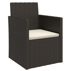 Garden Armchair Black, Cream White