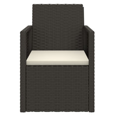Garden Armchair Black, Cream White