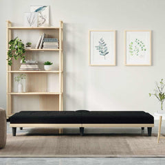 Sofa Bed Black Polyester Large