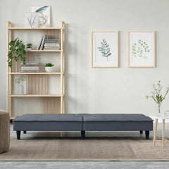 Sofa Bed Dark Grey Velvet, Plywood, Plastic, Foam Standard