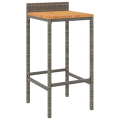 Bar Stool Set of 2 Grey