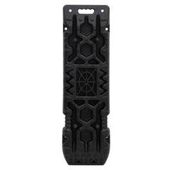 Black nylon traction boards, 42.1x12.2x2.8 inches, 2-pack with textured grip patterns and handles.