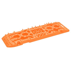 Orange reinforced nylon traction boards, 42.1x12.2x2.8 inches, 2-pack.