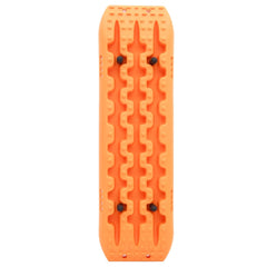 Orange reinforced nylon traction boards, 41.7x12x2.8 inches, with textured grip patterns and black mounting points.