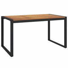 Garden Table Natural wood and black