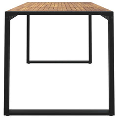 Garden Table Natural wood and black