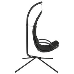 Garden Swing Chair with Cushion Dark Gray Oxford Fabric&Steel