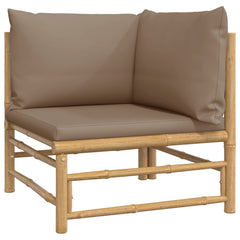 Garden Lounge Set Taupe Bamboo Modular Garden Lounge Set