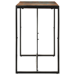Bar Table Multicolour Reclaimed wood, iron 55.1x27.6x43.3 in