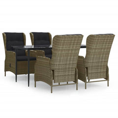 Garden Dining Set Brown