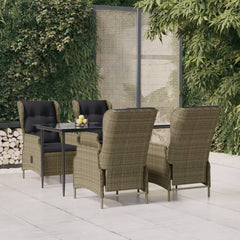 Garden Dining Set Brown