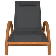 Sun Lounger Grey Textilene, solid poplar wood Standard