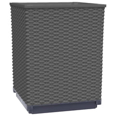 Planter Set of 2 Black Polypropylene 11.8x11.8x14.6 in.