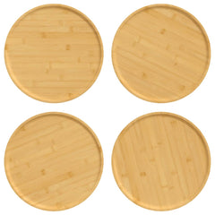 Pizza Plates 4 pcs Ø12.6x0.6 Bamboo