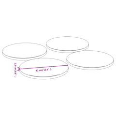 Pizza Plates 4 pcs Ø12.6x0.6 Bamboo
