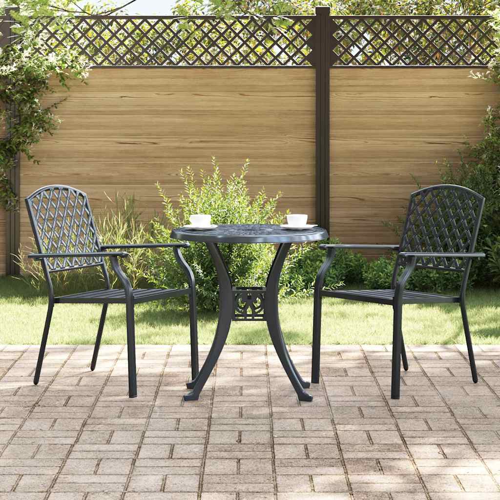 Garden Chair 2 pcs Anthracite 22.05 x 25.59 x 35.04 in Steel