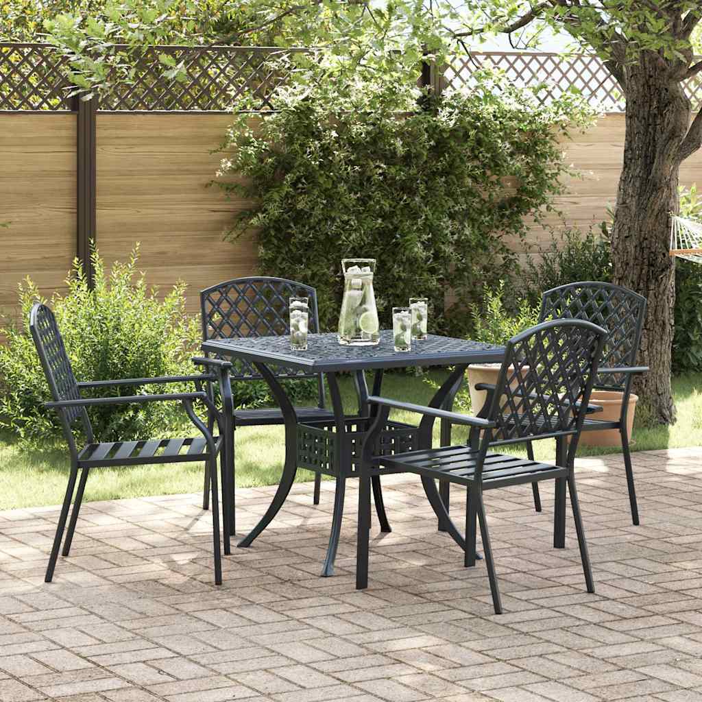 Garden Chair 4 pcs Anthracite 22.05 x 25.59 x 35.04 in Steel