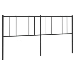 Headboard Black Powder-Coated Steel 76 in wide Durable