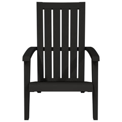 Garden Adirondack Chair Set of 2 Black Polypropylene Standard