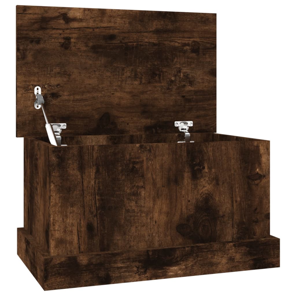 Storage Box Smoked oak Engineered wood 19.7 x 11.8 x 11.0 in – Bostome