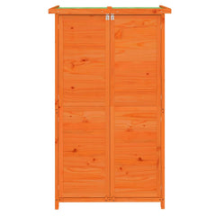 Garden Tool Shed Brown 32.7x22.4x55.1 Solid Wood Pine