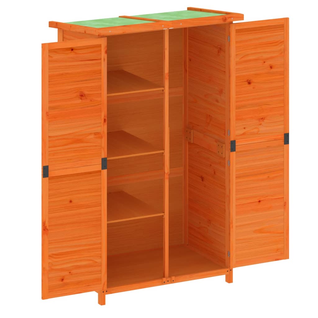 Garden Tool Shed Brown 32.7x22.4x55.1 Solid Wood Pine