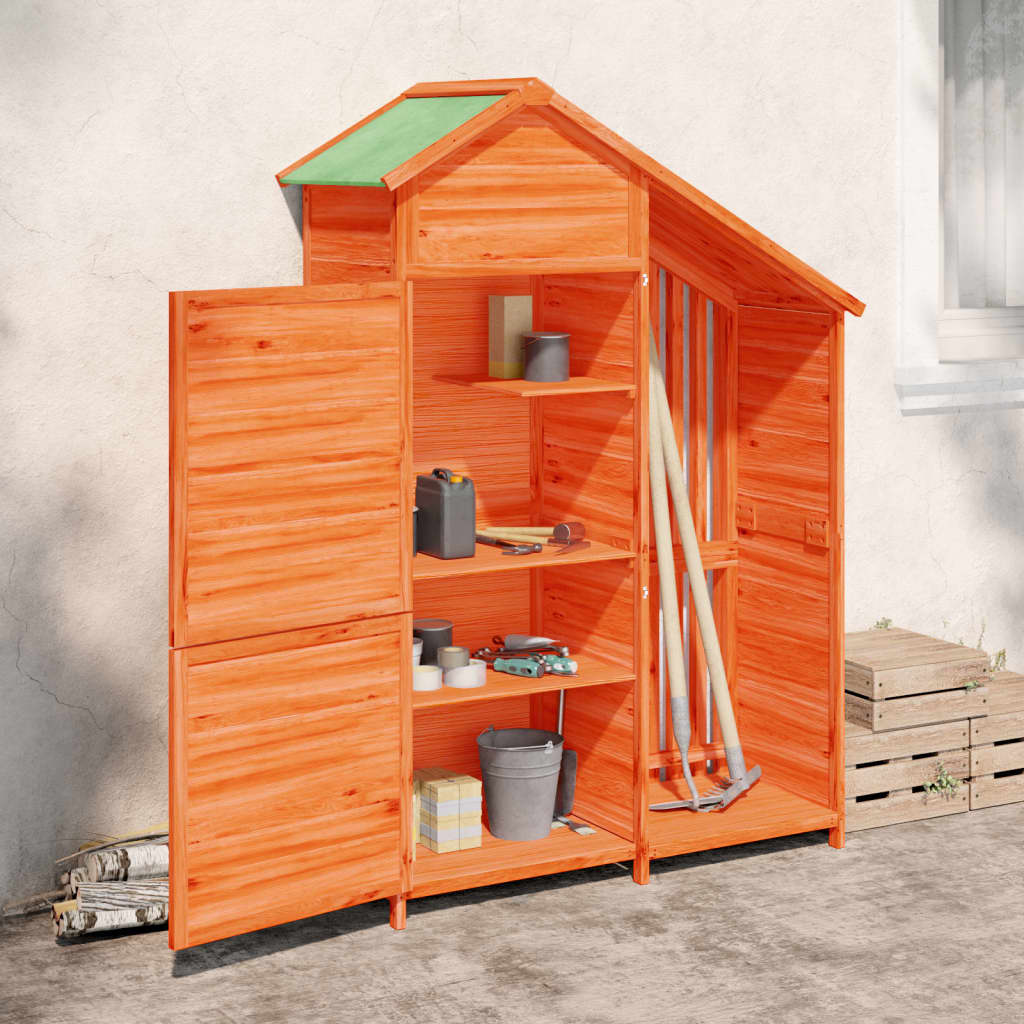 Garden Tool Shed Brown 47.2x21.1x66.9 Solid Wood Pine