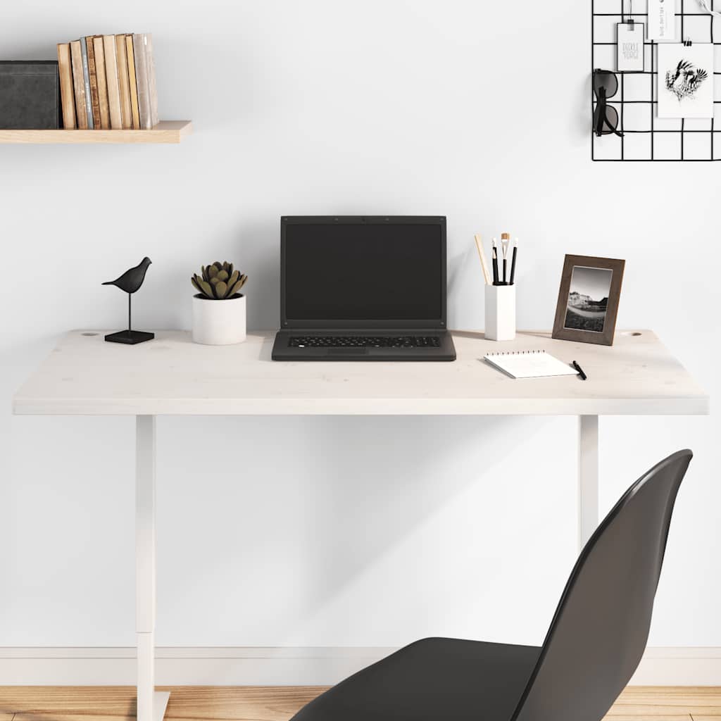 Desk Top White 43.3x21.7x1.0 Solid Wood Pine