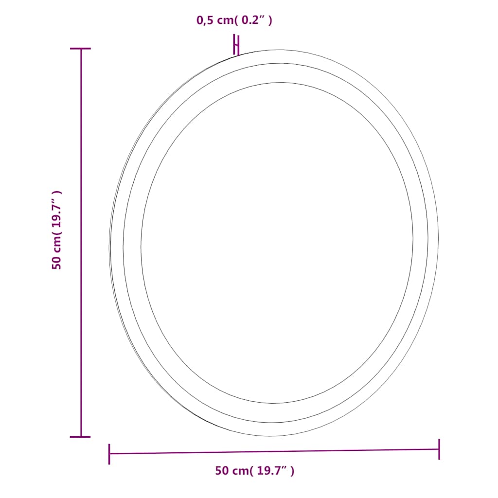 LED Bathroom Mirror 19.7 Round
