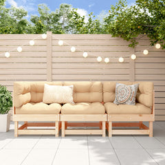 Garden Lounge Set Brown Solid pine wood (untreated) Medium