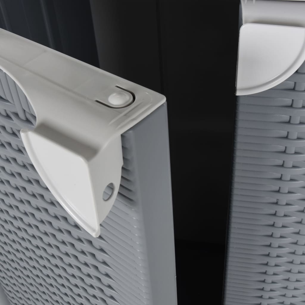 Trash Bin with 2 Doors Gray 25.6x17.7x34.6 PP
