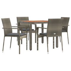 Garden Dining Set Gray PE rattan Modular Garden Dining Set