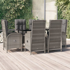 Garden Dining Set Black and Grey