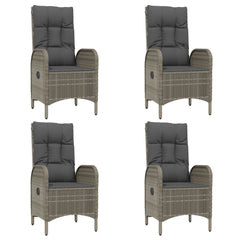 Garden Dining Set Black and Grey