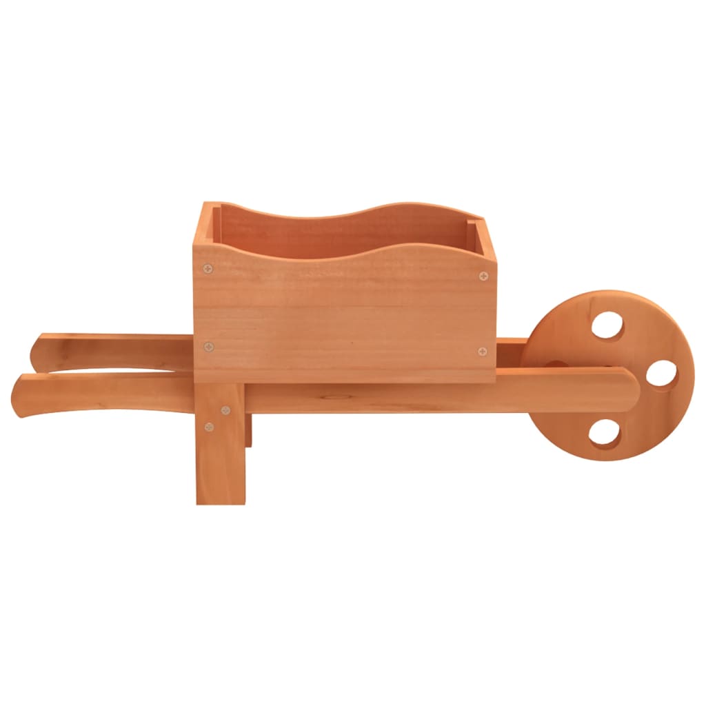 Wheelbarrow Planters 2 pcs 18.5x5.9x7.5 Solid Wood Fir